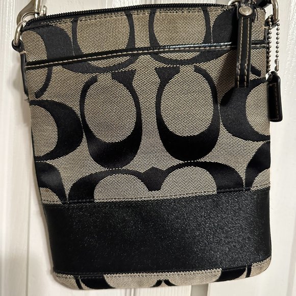 Coach Black & Gray Crossbody Purse - Picture 2 of 10